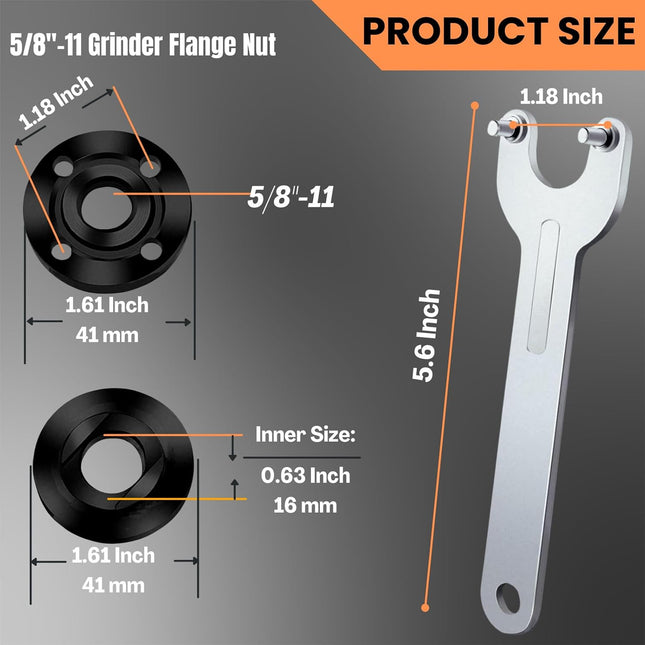 7PCS Angle Grinder Nut & Wrench Kit – Compatible with Dewalt, Makita, Bosch