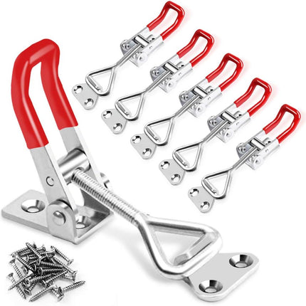6 Pack Toggle Latch Clamps 4001 – Adjustable, Heavy Duty, 330Lbs Capacity with Screws