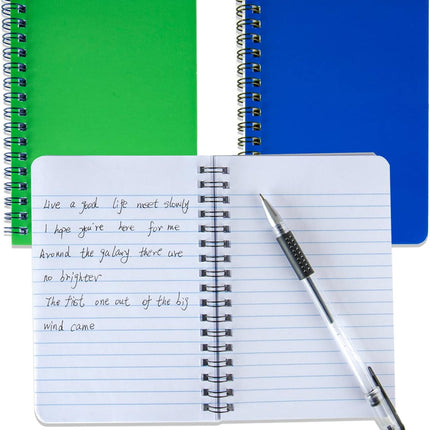 4-Pack Spiral Pocket Notebooks 4.2"x6.1" – Small Notepads for Notes