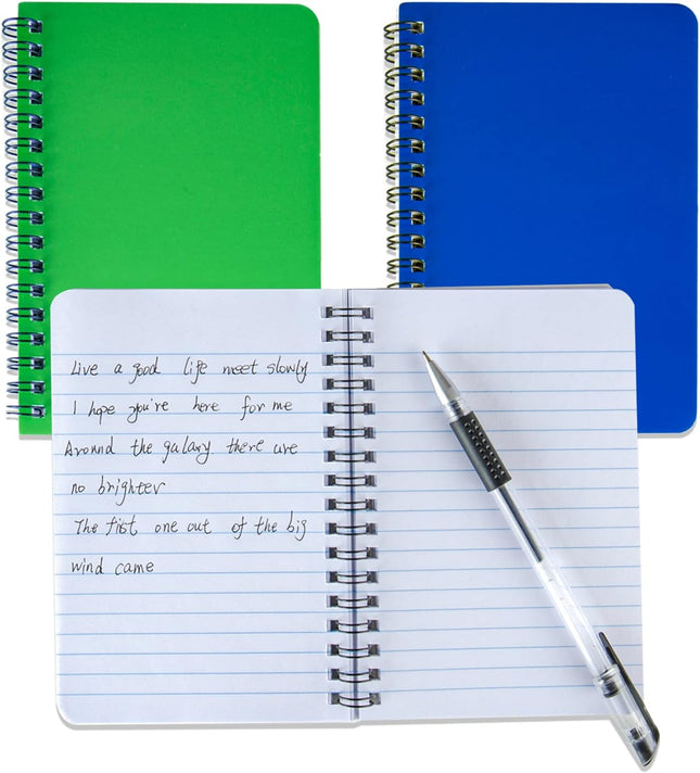 4-Pack Spiral Pocket Notebooks 4.2"x6.1" – Small Notepads for Notes
