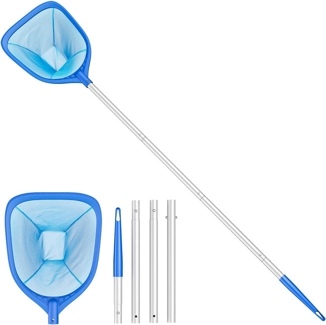 Swimming Pool Skimmer Net 57" with 4-Section Telescopic Aluminum Pole