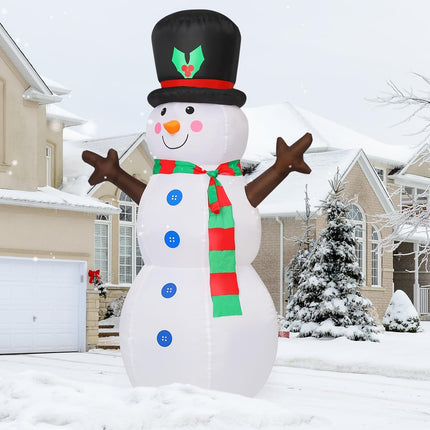 6 FT Blow-Up Snowman – Holiday Inflatable for Yard, Garden, or Party Use