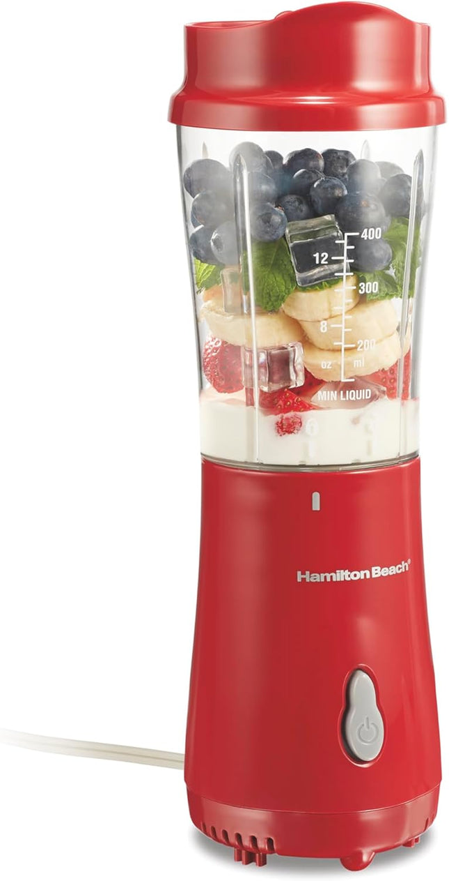 Portable Blender – 14oz Travel Cup, Stainless Steel Blades, Red 51101RV