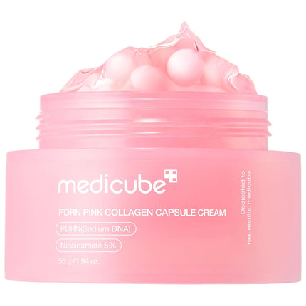 PDRN Pink Collagen Capsule Cream, Salmon DNA & Niacinamide, Korean Face Moisturizer