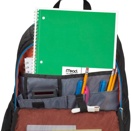 6 Pack Spiral Notebooks 1 Subject Wide Ruled 70 Sheets 7.5x10.5 Assorted Colors
