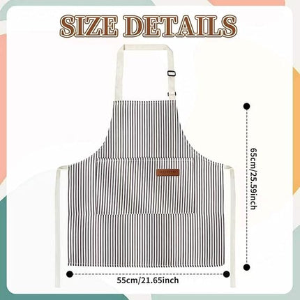 2 Pack Kids Chef Set Apron & Hat Adjustable Baking Smock Boys Girls Pockets