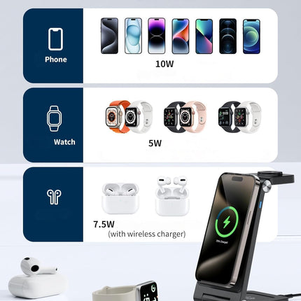 3 in 1 Magnetic Wireless Charging Station for iPhone Apple Watch AirPods
