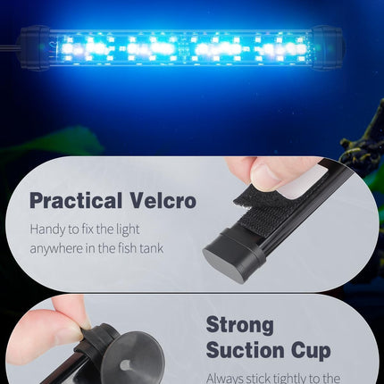 8 Inch 5W Aquarium LED Light Full Spectrum 24/7 Timer Adjustable Brightness Multicolour