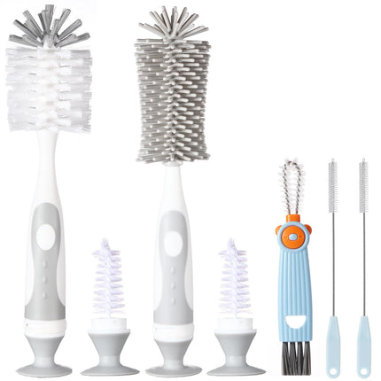 5-in-1 Baby Bottle Cleaner Set – Brush, Cap, Straw & Nipple Brushes, BPA-Free