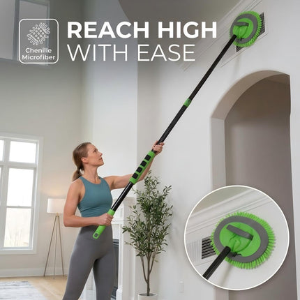 62" Car Wash Brush Kit with Long Handle, Microfiber Mop & Scratch-Free Detailing Set