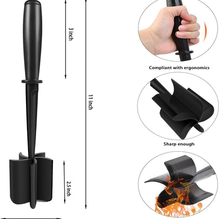 Meat Chopper 5 Blade Ground Beef Masher Heat Resistant Nylon Black