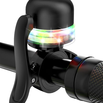 Light-Up Bike Bell for Kids & Adults, Adjustable Aluminum Bell for 19-31.8mm Bars