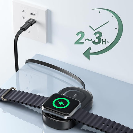 Apple Watch Charger, Retractable USB-C & USB-A Cord, Fast Magnetic Charging