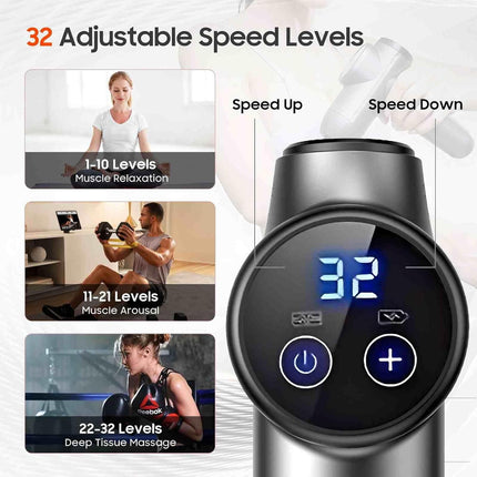 Mini Massage Gun with Heat Function for Full Body Muscle Relief & Relaxation