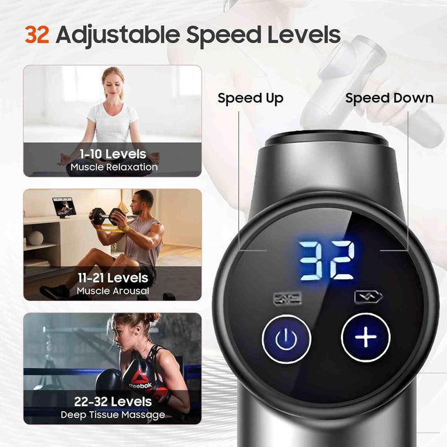 Mini Massage Gun with Heat Function for Full Body Muscle Relief & Relaxation