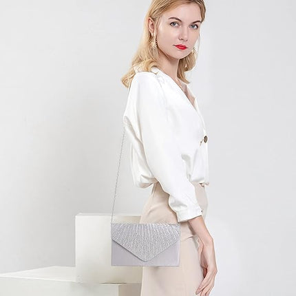 Clutch Purse for Women Evening Bag Formal Wedding Party Cocktail Crossbody