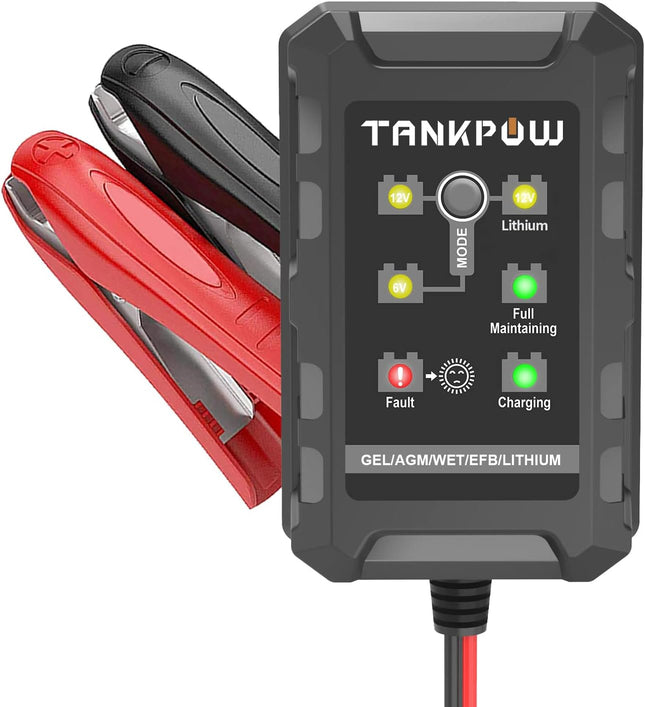 1.5A Smart Battery Charger, 6V/12V/14.6V, Maintainer for Cars, Motorcycles