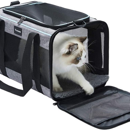 Portable Cat & Puppy Carrier Bag – Soft Fabric Pet Travel Home, 16 lb Capacity