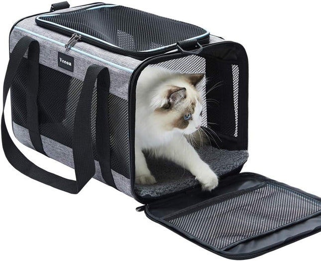 Portable Cat & Puppy Carrier Bag – Soft Fabric Pet Travel Home, 16 lb Capacity