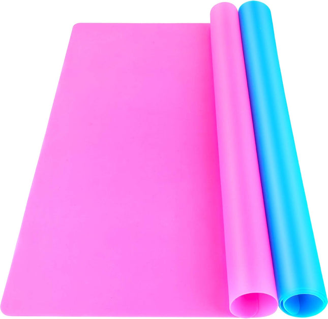 Silicone Craft Mat Set 2 PCS 15.7x11.7 Resin Mold Playdough Clay Paint Mats