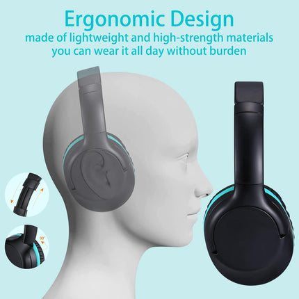 Kids Over-Ear Headphones – 94dB Volume-Limited, Wired, Adjustable for School & Travel