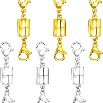 Magnetic Necklace Clasp Double Lobster Closure 14K Gold & Silver Jewelry