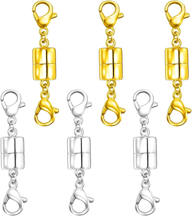 Magnetic Necklace Clasp Double Lobster Closure 14K Gold & Silver Jewelry