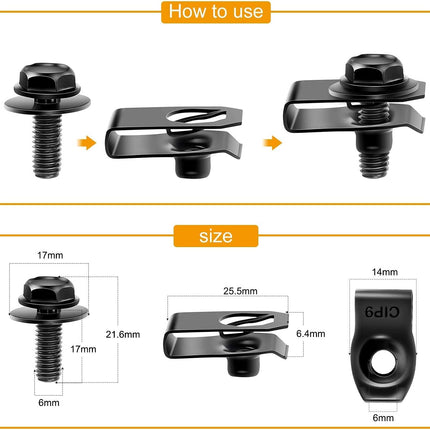 GRC-70 35PCS Engine Under Cover Splash Shield Bolts & Fender Liner Push Retainers