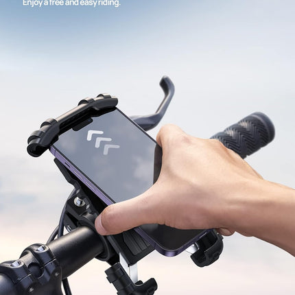 Bike Phone Holder – Motorcycle Mount, Handlebar Clamp for iPhone & Android Phones