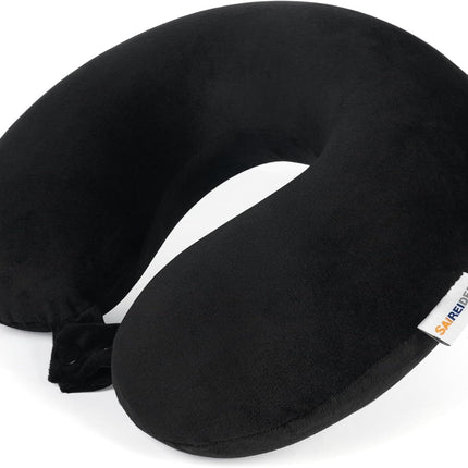 Pure Memory Foam Travel Pillow – Neck Support Cushion for Airplane, Car & Office