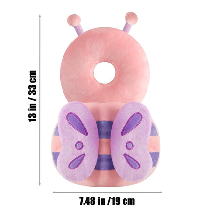 Baby Head Protection Backpack Toddler Walking Safety Cushion Adjustable Pad Pink Butterfly