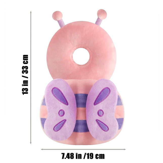 Baby Head Protection Backpack Toddler Walking Safety Cushion Adjustable Pad Pink Butterfly