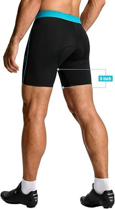 Men's 4D Padded Cycling Underwear, Anti-Slip Breathable Moisture-Wicking Bike Shorts