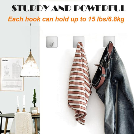 4-Pack Waterproof Towel Hooks – Heavy Duty Stick-On Hooks for Bathroom & Kitchen