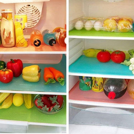 9 Pack Refrigerator Mats, Washable Fridge Liners for Shelves & Drawers