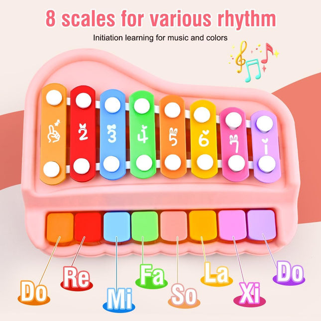Baby Piano Xylophone – 2-in-1 Montessori Musical Toy for Toddlers 1–3