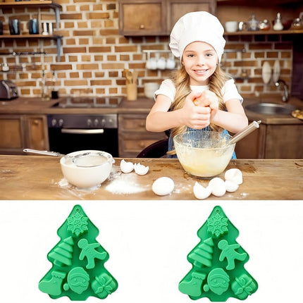 2-Pack Christmas Silicone Molds – Non-Stick Baking, Chocolate & Candy
