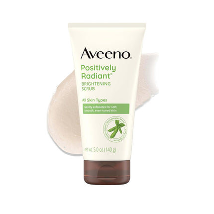 Positively Radiant Brightening Face Wash Scrub 5oz, Soy Extract for Smooth Skin Texture
