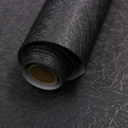 Peel and Stick Wallpaper Black Silk Texture 15.7x118 Renter Friendly Vinyl Wrap