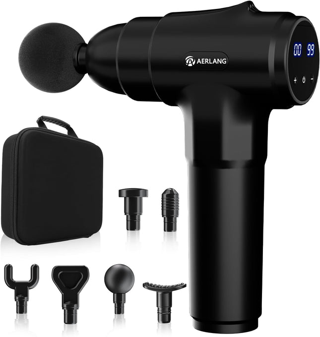 Professional Muscle Massage Gun with Carry Case for Athletes & Pain Relief