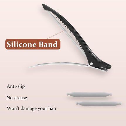 6PCS Professional Hair Clips for Styling Sectioning Non Slip Salon Clips