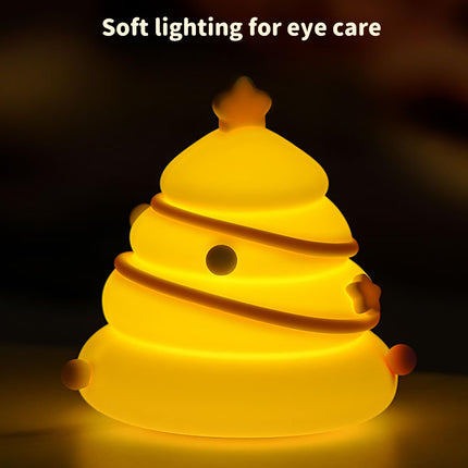 LED Christmas Tree Night Light – Dimmable Silicone Lamp for Kids & Nursery
