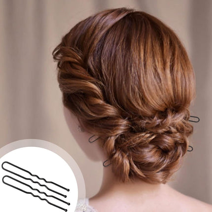 100PCS U-Shaped Hair Pins for Buns, 2.8" Hair Styling Pins for Women with Thick Hair