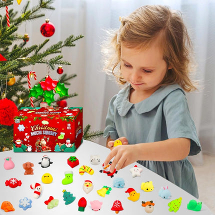 30-Pack Christmas Mochi Squishy Toys – Fun Party Favors & Stocking Stuffers