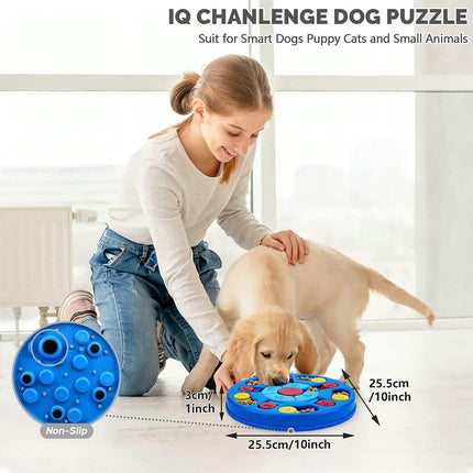 Interactive Dog Puzzle Toy with Treat Dispenser IQ Training Game for Pets