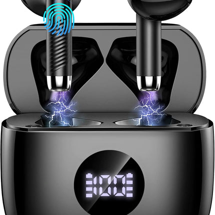 Wireless Earbuds Bluetooth 5.4 with LED Display 40H Playback IP7 Waterproof