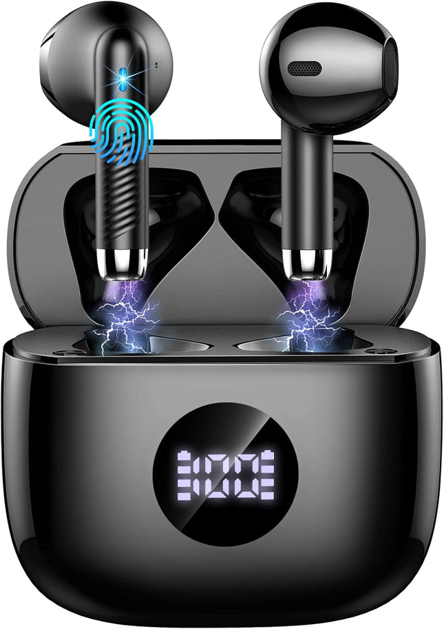 Wireless Earbuds Bluetooth 5.4 with LED Display 40H Playback IP7 Waterproof
