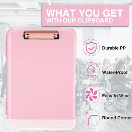 Storage Clipboard Folder – High Capacity Nursing Clipboard for School & Office Use