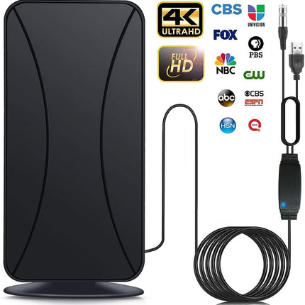 Digital TV Antenna Indoor – 4K/1080P HD, Amplified Long-Range Reception