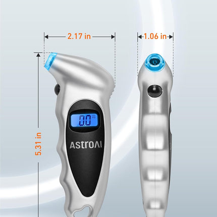 Digital Tire Pressure Gauge 0-150 PSI, Accurate LCD Gauge with Backlight